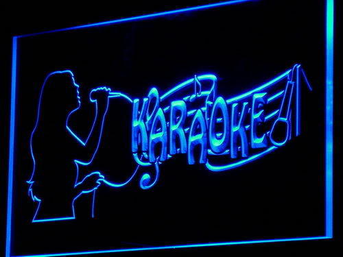 Karaoke Singing Lady Display Bar Neon Light Sign